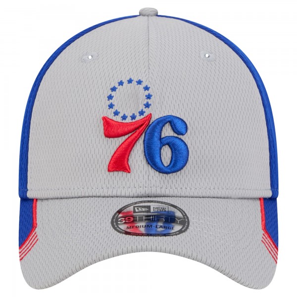 Бейсболка Philadelphia 76ers New Era Gray/Royal Active Trim 39THIRTY