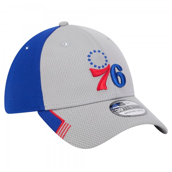 Бейсболка Philadelphia 76ers New Era Gray/Royal Active Trim 39THIRTY