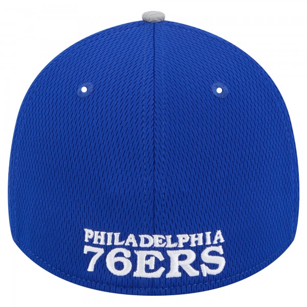 Бейсболка Philadelphia 76ers New Era Gray/Royal Active Trim 39THIRTY