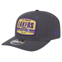 Бейсболка Los Angeles Lakers New Era Graphite Team Elevated Patch 9SEVENTY