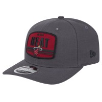 Бейсболка Miami Heat New Era Graphite Team Elevated Patch 9SEVENTY