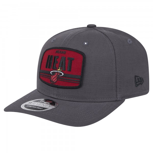 Бейсболка Miami Heat New Era Graphite Team Elevated Patch 9SEVENTY