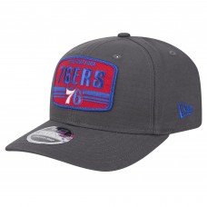 Бейсболка Philadelphia 76ers New Era Graphite Team Elevated Patch 9SEVENTY