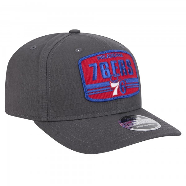 Бейсболка Philadelphia 76ers New Era Graphite Team Elevated Patch 9SEVENTY