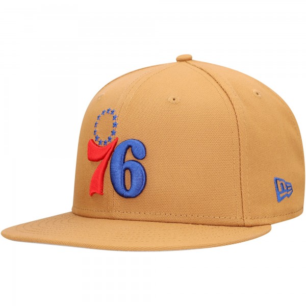 Бейсболка Philadelphia 76ers New Era Tan Color Pack 9FIFTY Snapback