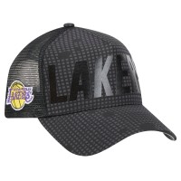 Бейсболка Los Angeles Lakers New Era Midnight Ink Tonal A-Frame Trucker 9FORTY - Black