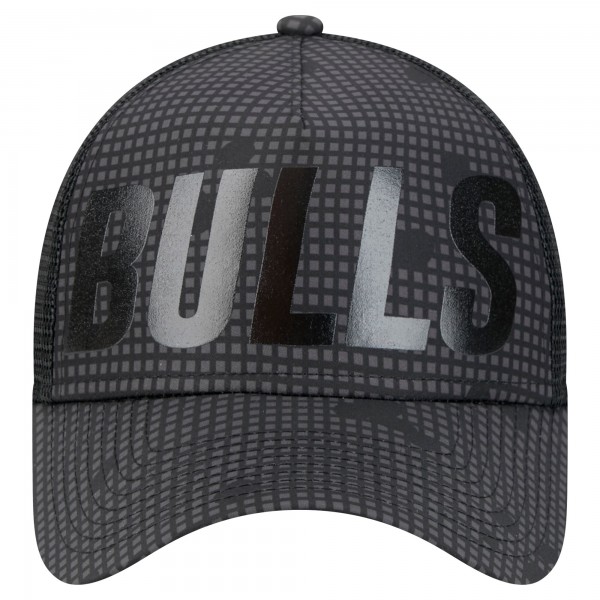 Бейсболка Chicago Bulls New Era Male Adult Midnight Ink Tonal A-Frame Trucker 9FORTY - Black