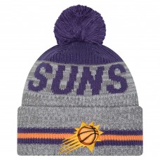 Шапка с помпоном Phoenix Suns New Era Gray Sport Night Runner Cuffed Knit