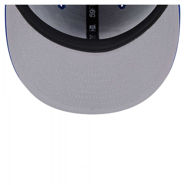 Бейсболка New York Knicks New Era Blue Sport Night Script Sided 59FIFTY