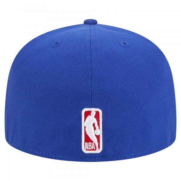 Бейсболка Philadelphia 76ers New Era Royal Sport Night Script Sided 59FIFTY