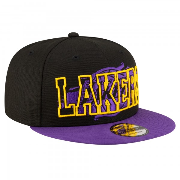 Бейсболка Los Angeles Lakers New Era Sport Night Splatter 2-Tone 9FIFTY - Black/Purple