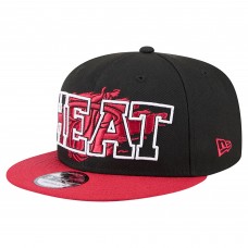 Бейсболка Miami Heat New Era Black/Red Sport Night Splatter 2-Tone 9FIFTY Snapback