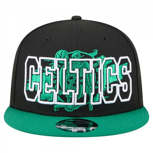 Бейсболка Boston Celtics New Era Sport Night Splatter 2-Tone 9FIFTY - Black/Kelly Green