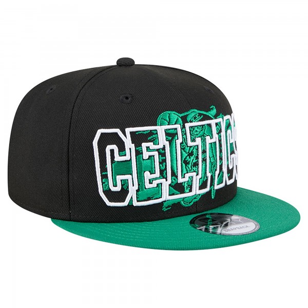 Бейсболка Boston Celtics New Era Sport Night Splatter 2-Tone 9FIFTY - Black/Kelly Green