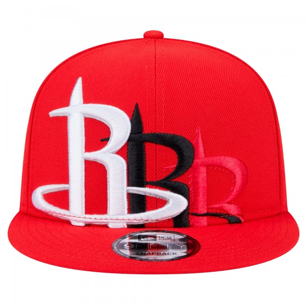 Бейсболка Houston Rockets New Era Red Sport Night Team Shadow 9FIFTY