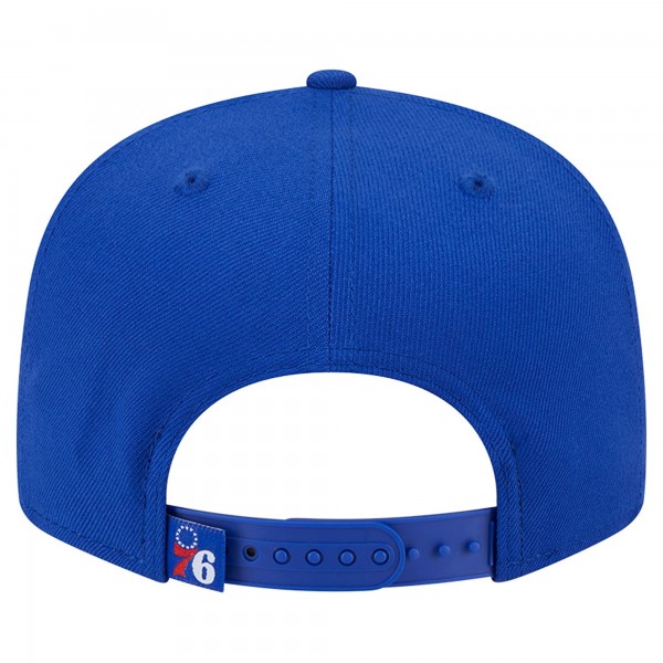 Бейсболка Philadelphia 76ers New Era Royal Sport Night Team Shadow 9FIFTY Snapback