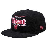 Бейсболка Miami Heat New Era Black Throwback Display Corduroy 9FIFTY