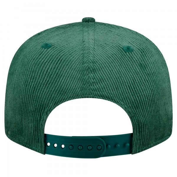 Бейсболка Milwaukee Bucks New Era Hunter Green Throwback Display Corduroy 9FIFTY