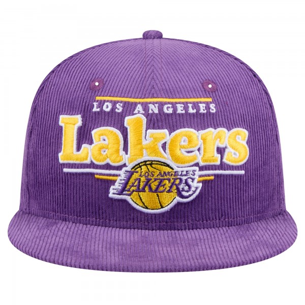 Бейсболка Los Angeles Lakers New Era Throwback Display Corduroy 9FIFTY - Purple