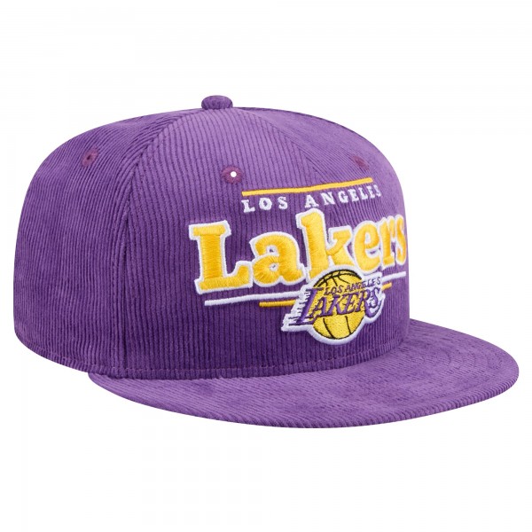 Бейсболка Los Angeles Lakers New Era Throwback Display Corduroy 9FIFTY - Purple