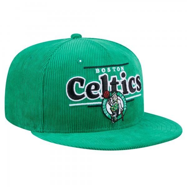 Бейсболка Boston Celtics New Era Throwback Display Corduroy 9FIFTY - Kelly Green