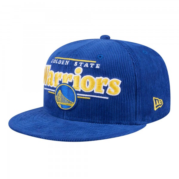 Бейсболка Golden State Warriors New Era Throwback Display Corduroy 9FIFTY - Royal