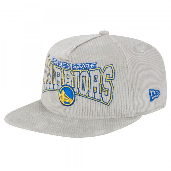 Бейсболка Golden State Warriors New Era Throwback Corduroy Golfer - Gray