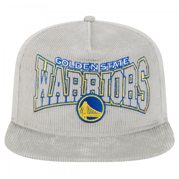 Бейсболка Golden State Warriors New Era Throwback Corduroy Golfer - Gray
