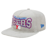 Бейсболка Philadelphia 76ers New Era Gray Throwback Corduroy Golfer