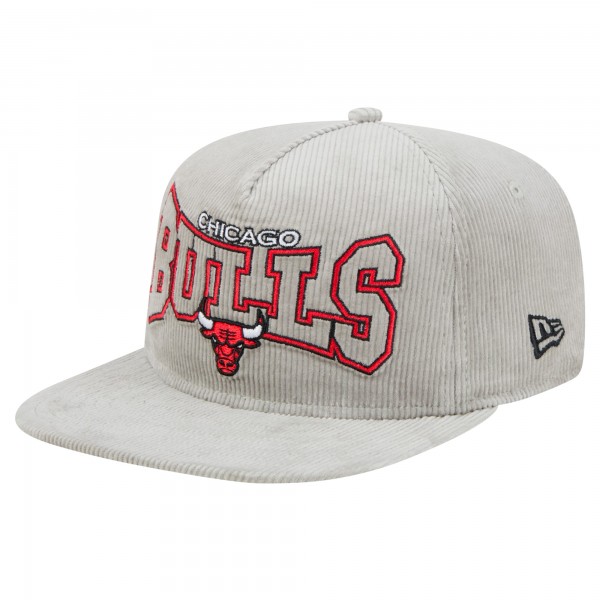 Бейсболка Chicago Bulls New Era Throwback Corduroy Golfer - Gray
