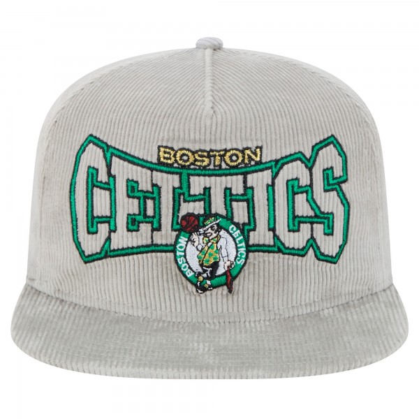 Бейсболка Boston Celtics New Era Throwback Corduroy Golfer - Gray