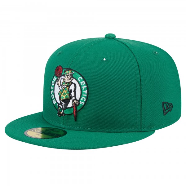Бейсболка Boston Celtics New Era Throwback Pennant 59FIFTY - Kelly Green