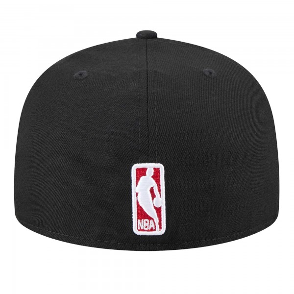 Бейсболка Chicago Bulls New Era Throwback Pennant 59FIFTY - Black