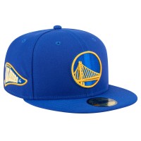 Бейсболка Golden State Warriors New Era Royal Throwback Pennant 59FIFTY