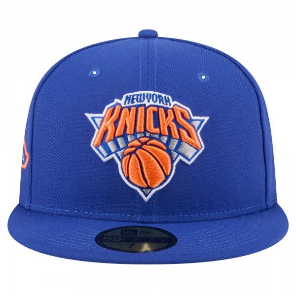 Бейсболка New York Knicks New Era Blue Throwback Pennant 59FIFTY