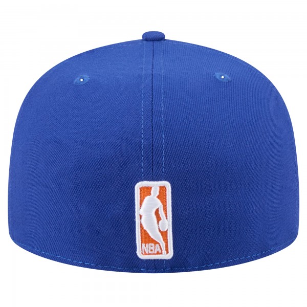 Бейсболка New York Knicks New Era Blue Throwback Pennant 59FIFTY