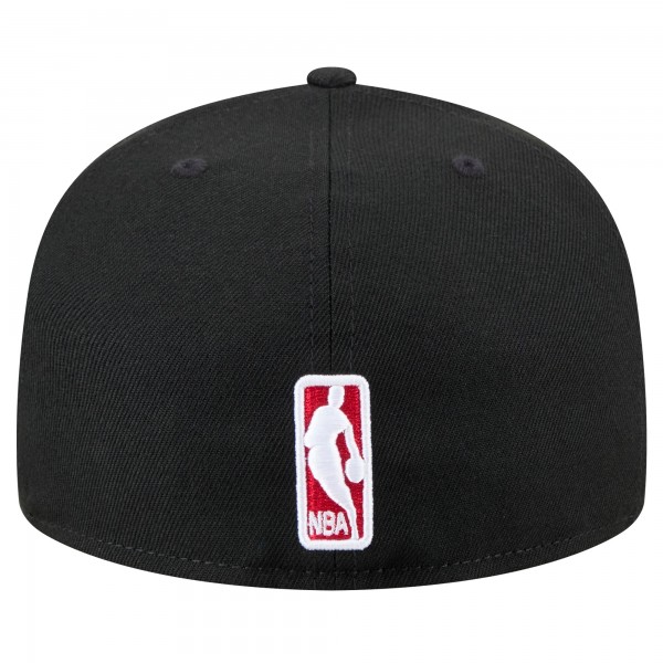 Бейсболка  Miami Heat New Era Black Throwback Pennant 59FIFTY