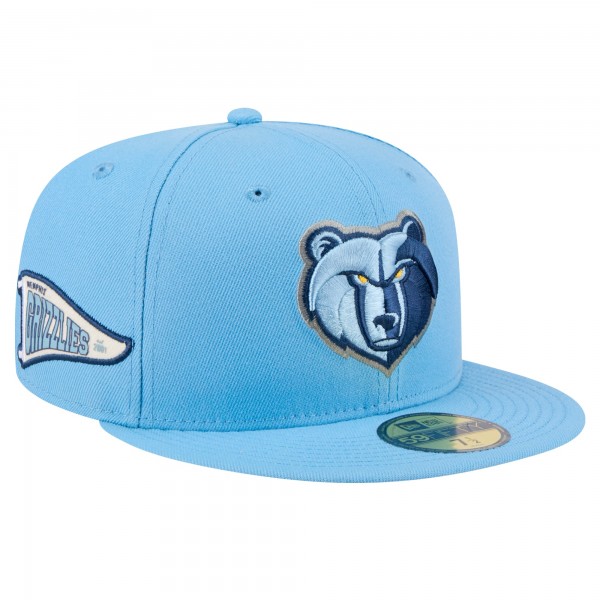 Бейсболка Memphis Grizzlies New Era Throwback Pennant 59FIFTY - Light Blue