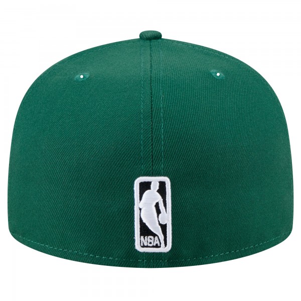 Бейсболка  Milwaukee Bucks New Era Hunter Green Throwback Pennant 59FIFTY