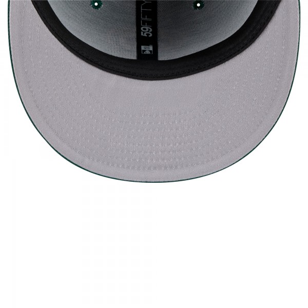 Бейсболка  Milwaukee Bucks New Era Hunter Green Throwback Pennant 59FIFTY