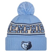 Шапка с помпоном Memphis Grizzlies New Era Throwback Retro Cuffed Knit - Light Blue