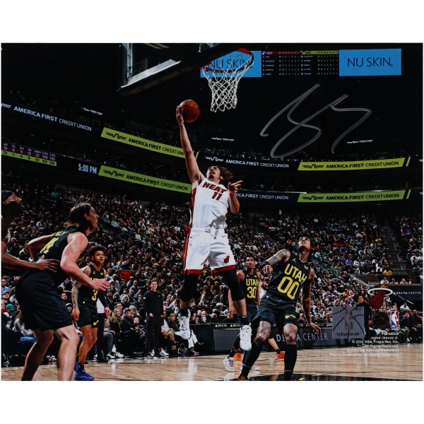 Jaime Jaquez Jr. Miami Heat Autographed Fanatics Authentic 8 x 10 Layup vs Utah Jazz Photograph