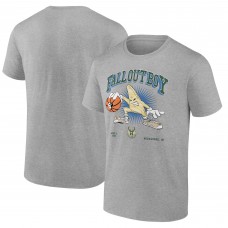Fall Out Boy x Milwaukee Bucks Fanatics Gray So Much For (2our) Dust T-Shirt