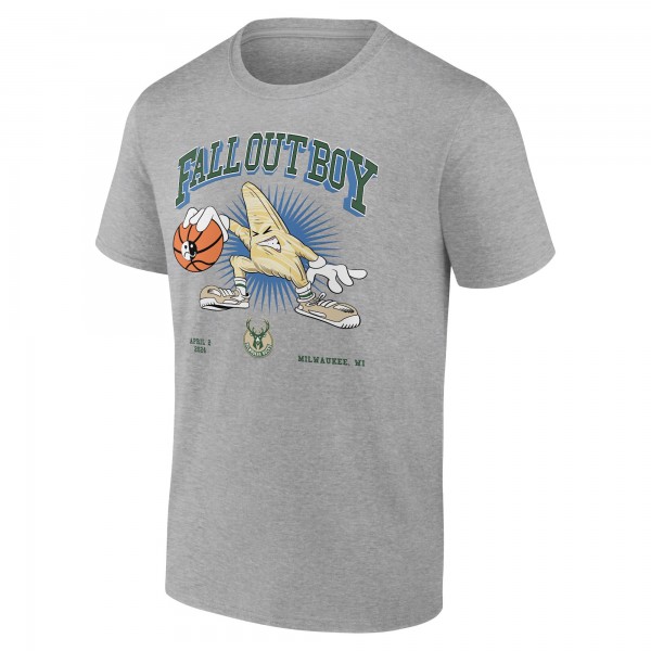 Fall Out Boy x Milwaukee Bucks Fanatics Gray So Much For (2our) Dust T-Shirt