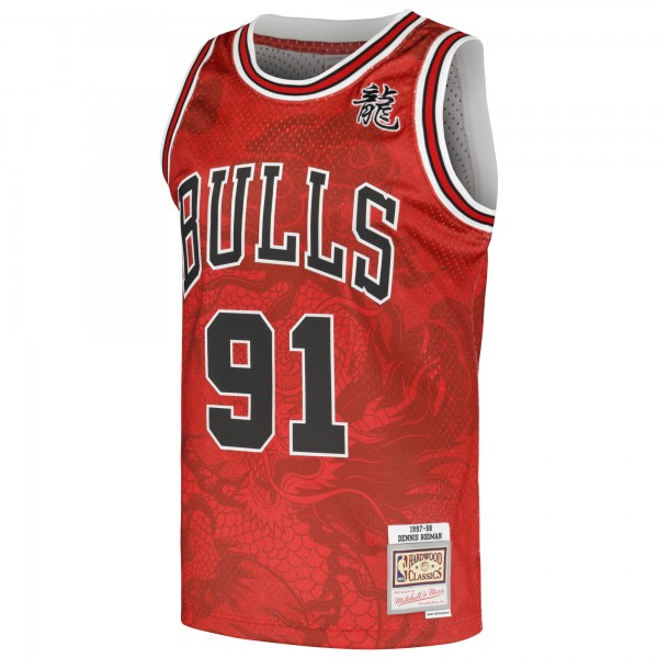 Игровая форма Dennis Rodman Chicago Bulls Mitchell & Ness 1997/98 Hardwood Classics Asian Heritage 6.0 Swingman Throwback Player - Red