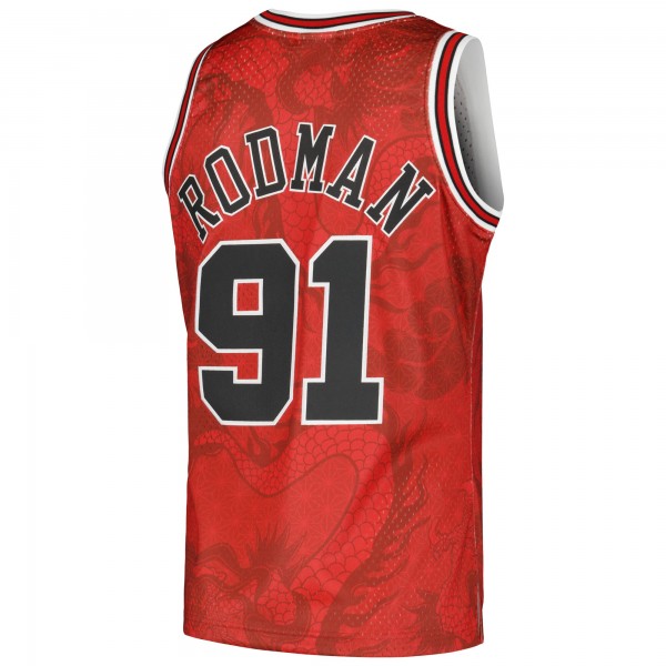 Игровая форма Dennis Rodman Chicago Bulls Mitchell & Ness 1997/98 Hardwood Classics Asian Heritage 6.0 Swingman Throwback Player - Red
