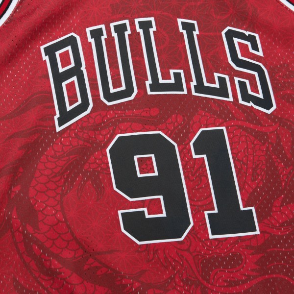 Игровая форма Dennis Rodman Chicago Bulls Mitchell & Ness 1997/98 Hardwood Classics Asian Heritage 6.0 Swingman Throwback Player - Red