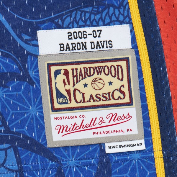 Игровая джерси Baron Davis Golden State Warriors Mitchell & Ness 2006/07 Hardwood Classics Asian Heritage 6.0 Swingman Throwback Player - Royal