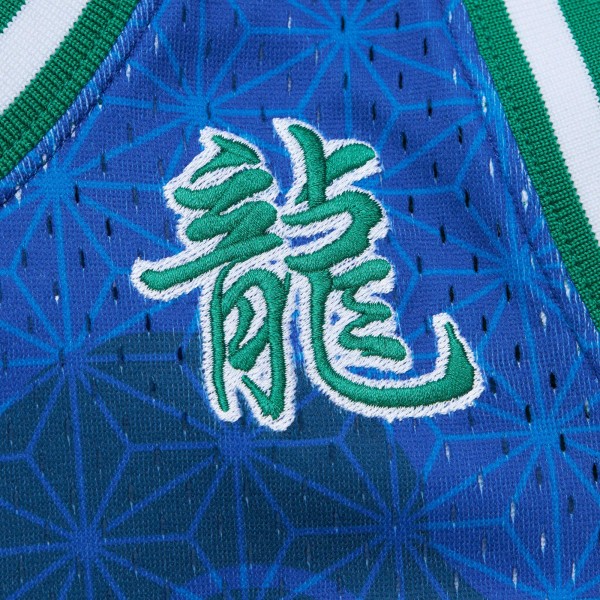 Игровая джерси Dirk Nowitzki Dallas Mavericks Mitchell & Ness 1998-2019 Hardwood Classics Asian Heritage 6.0 Swingman Throwback Player - Blue