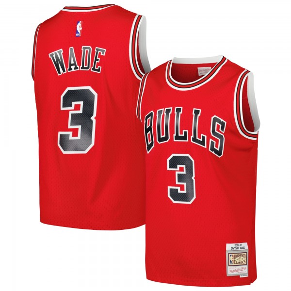 Игровая джерси Dwyane Wade Chicago Bulls Mitchell & Ness 2016/17 Hardwood Classics Swingman - Red